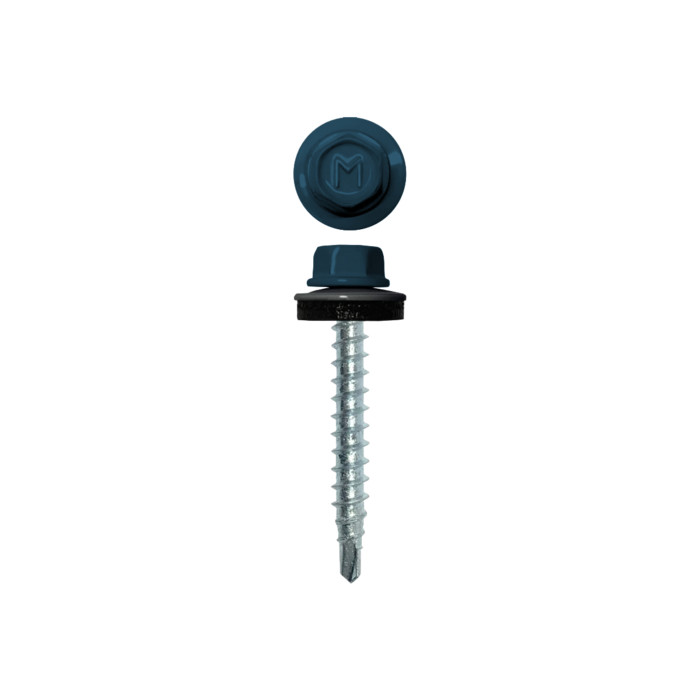 Саморез кровельный Daxmer 4,8х35 RAL 5009 (250) сверло №1